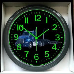 Semi Truck Cargo Truck Glow In The Dark Wall Clock New!